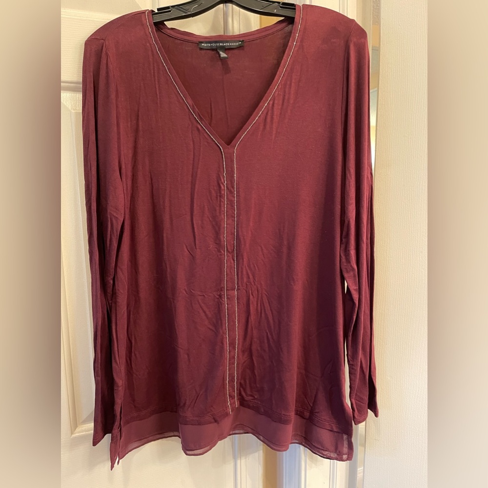 WHBM Large Wine-Colored Tunic